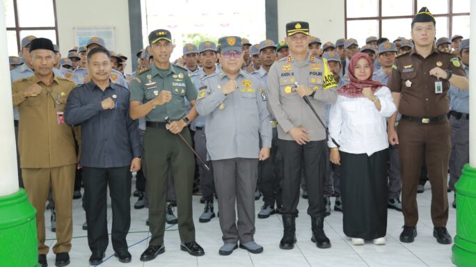 Wujudkan Pemilu Aman, Forkopimda Aceh Barat Apelkan Seluruh Satlinmas Di Kantor Bupati