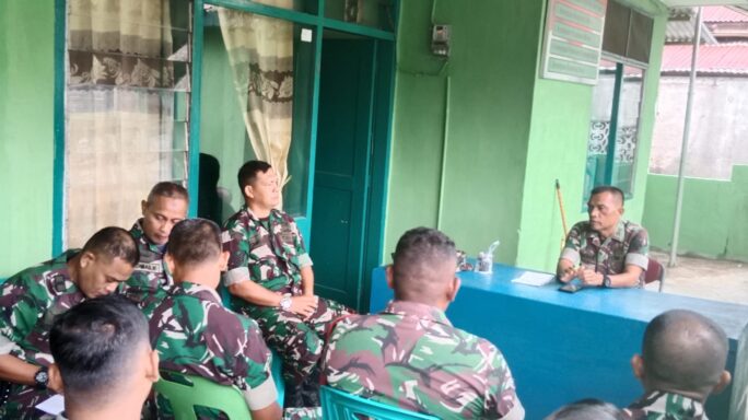Danramil 13/Bkt Ingatkan Anggota Tingkatkan Disiplin dan Jaga Netralitas.