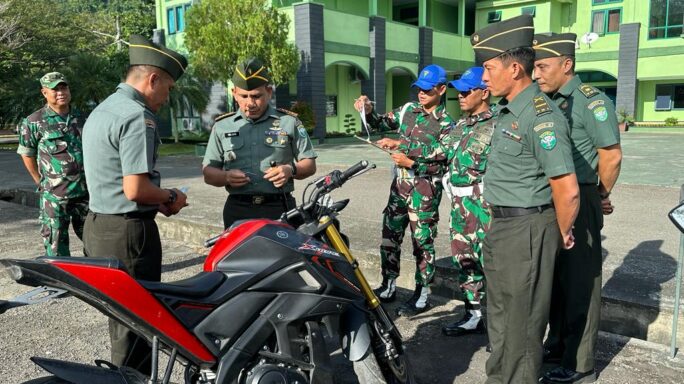 Rindam IM gelar Pemeriksaan Kelengkapan dan Surat Kendaraan.