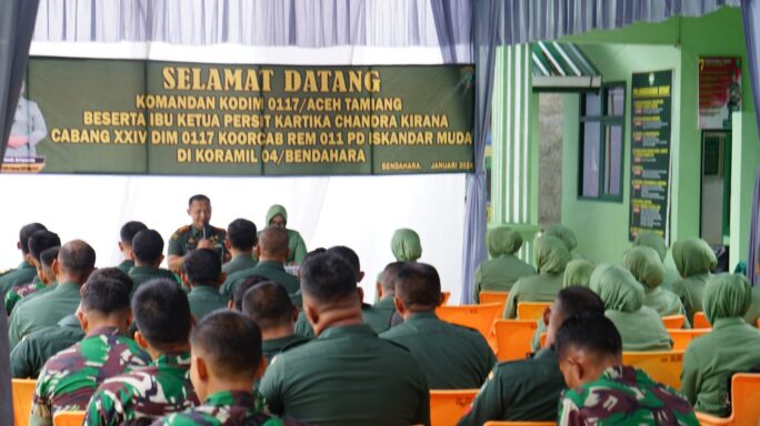 Cek Kondisi Wilayah, Dandim 0117/Aceh Tamiang Kunjungan Kerja Perdana Ke Koramil Jajaran