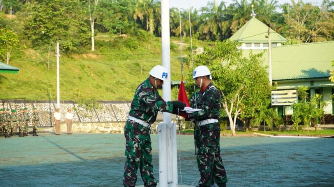 Pupuk Jiwa Nasionalisme, Kodim 0117/Aceh Tamiang Gelar Upacara Mingguan Secara Rutin