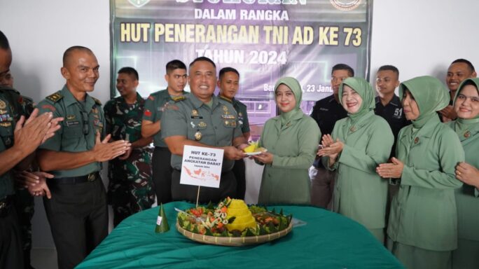 Kapendam IM Pimpin Syukuran HUT Penerangan Angkatan Darat Ke-73 di Markas Pendam IM