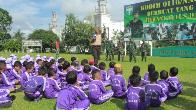 Tanamkan Jiwa Nasionalisme sejak Usia dini Kodim Laksanakan Outbound dengan TKIT Ar-Rahman