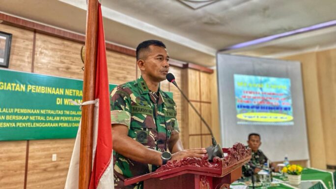 Kodim 0103/Aceh Utara Gelar Kegiatan Sosialisasi Pembinaan Netralitas TNI Dalam Pemilu Dan Pilkada 2024