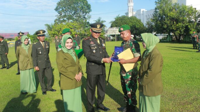 Dandim Pimpin Purna Tugas Sertu Amri di Lapangan Makodim 0116/Nagan Raya