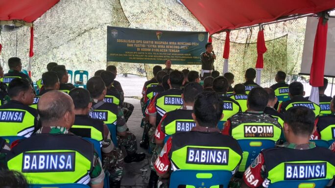 Sosialisasi Ops Gaktib dan Yustisi Polisi Militer di Kodim 0106/Ateng
