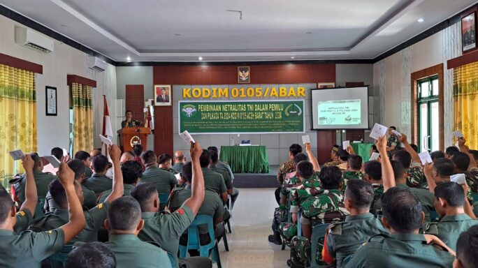 Tegas, Dandim 0105/Abar Tekankan Prajurit Pegang Komitmen Netralitas TNI Harga Mati