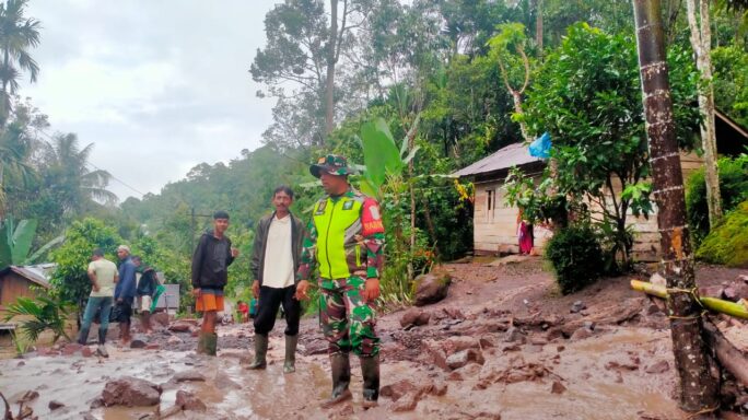 Koramil Tangse Pantau dan Imbau Warga Terkait Intensitas Musim Hujan