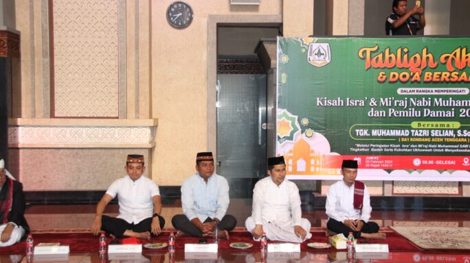 Kodim 0108/Agara Hadiri Tabliqh Akbar Peringati Isra’ Mi’raj Nabi Muhammad SAW 1445 H/2024 M
