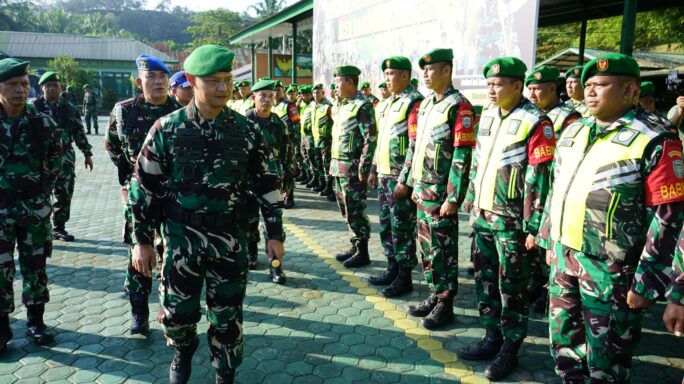 Dandim 0117/Aceh Tamiang Pimpin Langsung Apel Gelar Pasukan Dalam Rangka Kesiapan TNI Pada PAM Pemilu 2024