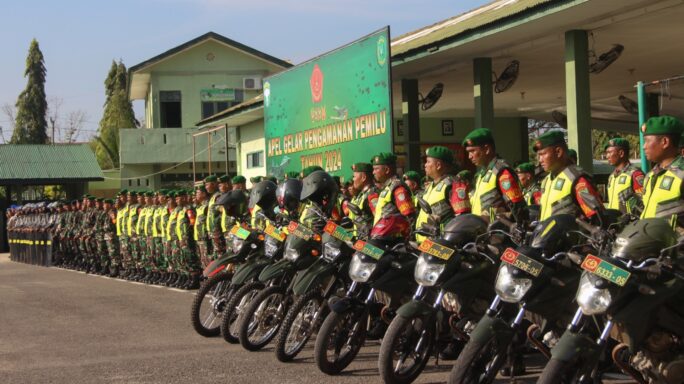 Kodim 0104/Aceh Timur Gelar Apel Pengamanan Pemilu Tahun 2024