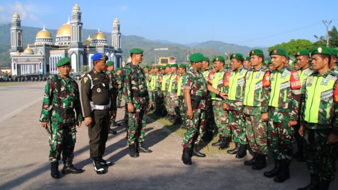 Kodim 0108/Agara Gelar Apel Pengamanan Pemilu Tahun 2024