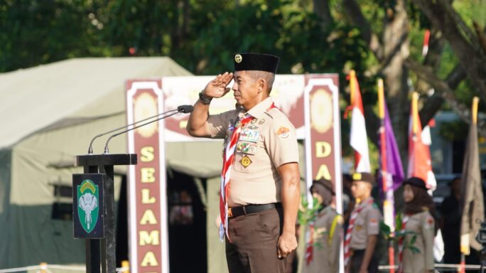 Pangdam IM Pimpin Upacara Pembukaan Perkemahan Pramuka Saka Wira Kartika Terpusat Tingkat Kodam Iskandar Muda TA 2024.