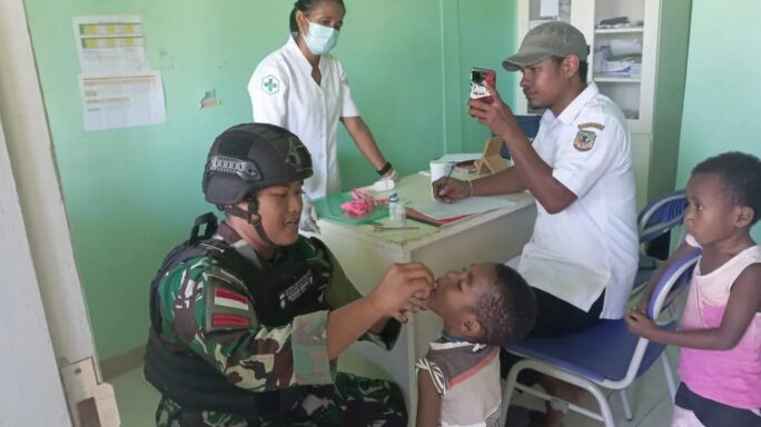 Bareng Klinik Frankenmolen, Pos Aramsulki Bantu Pelayanan posyandu Di Distrik Agimuga