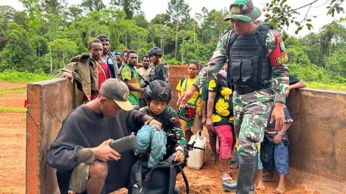 Satgas Pamtas Statis RI-PNG Yonif 111/KB Tingkatkan Kewaspadaan Di Perbatasan Papua Selatan
