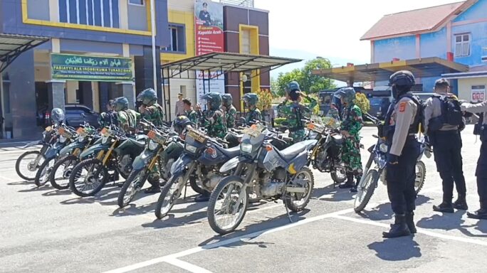 Patroli Sinergitas TNI – Polri, Cegah Gangguan Kamtibmas Pasca Pemilu