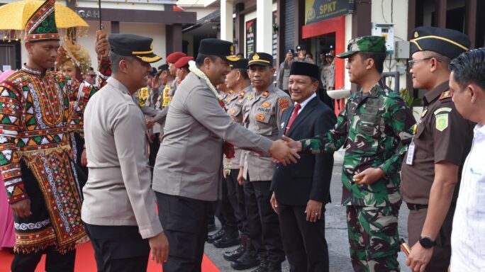 Jalin Sinergitas, Dandim 0106/ Ateng Sambut Kedatangan Kapolda Aceh Di Polres Aceh Tengah