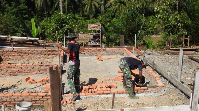 Pembangunan RTLH Di Lokasi TMMD Reg 119 Kodim 0117/Aceh Tamiang Terus Dikebut