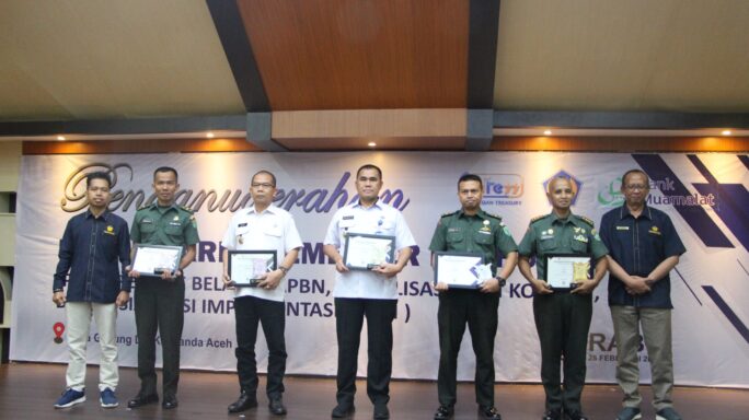 Enam Satuan jajaran Kodam IM memperoleh Penganugerahan KPPN Awards Semester II tahun 2023.