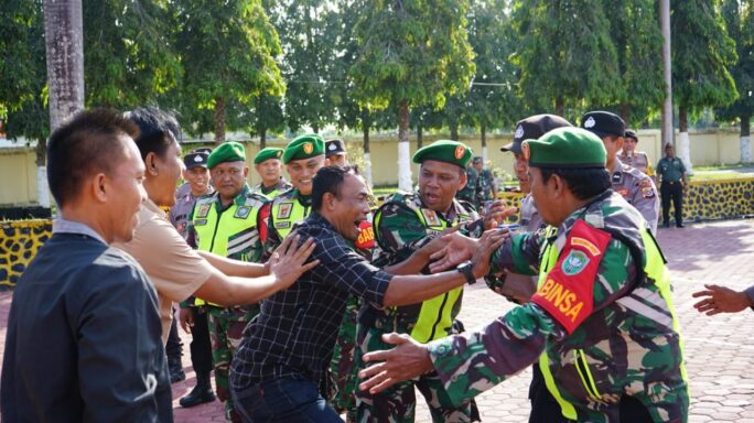 Kodim 0117/Aceh Tamiang Bersama Polres Aceh Tamiang Laksanakan Latihan Gabung Dalam Rangka Pengamanan Pemilu Serentak 2024