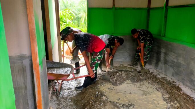 Rumah Bapak Bahar Sasaran RTLH, Masuk Tahap Pengecoran Lantai