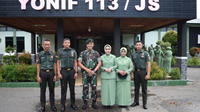 Danyonif 113/JS Pimpin Upacara Korps Kenaikan Pangkat Periode 1 April 2024.