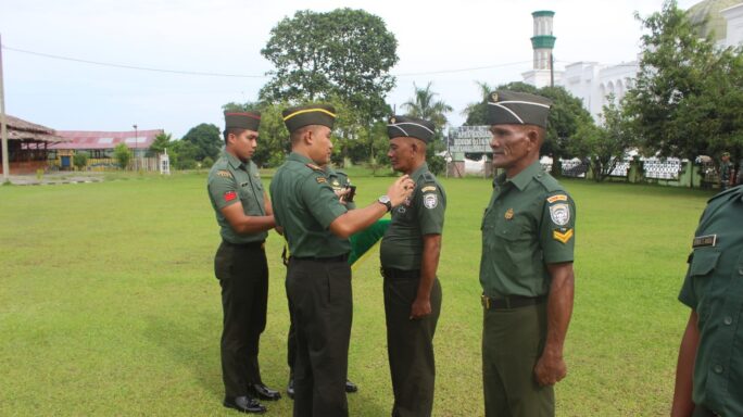 Dandim 0116/Nagan Raya Pimpin Upacara Korps Raport Kenaikan Pangkat 01 April 2024