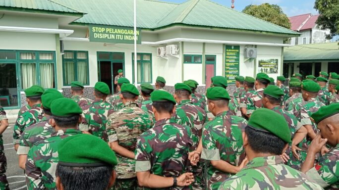 Dandim 0105/Abar Pimpin Apel Pemberangkatan Cuti Lebaran 1445 H