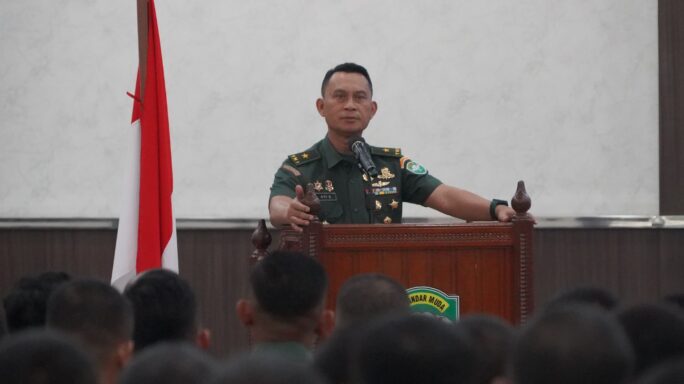 Kasdam IM Memberikan Pengarahan dan Pembekalan Kepada Casis Diktukpa TNI AD Gel II TA 2024.