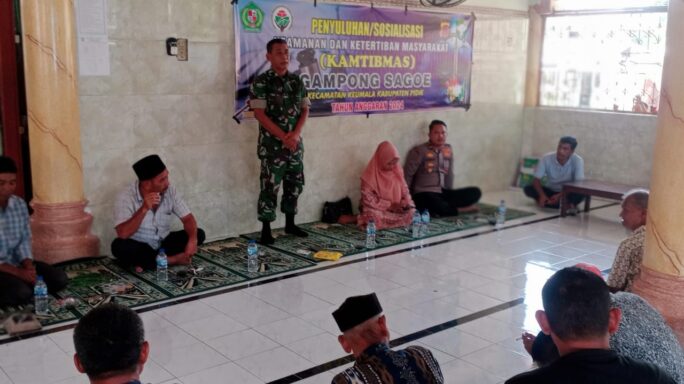 Danramil Keumala: Sosialisasi Kamtibmas Upaya Bersama Menjaga Kondusifitas Wilayah