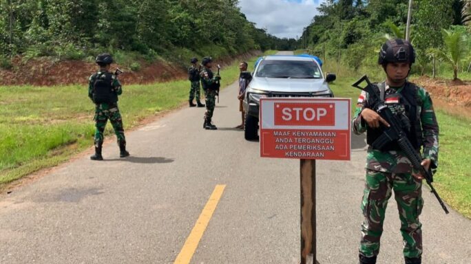 Demi Terjaganya Stabilitas Keamanan Di Wilayah Perbatasan Ini Yang Dilakukan Satgas Pamtas Statis RI-PNG Yonif 111/KB