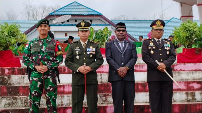 Dansatgas Pamtas Statis RI-PNG Yonif 111/KB Turut Hadir Dalam Upacara Harkitnas Yang Ke 116