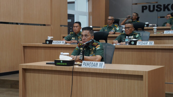 Pangdam IM ikuti Rakornas Pengawasan Intern Pemerintahan TA.2024 secara Virtual