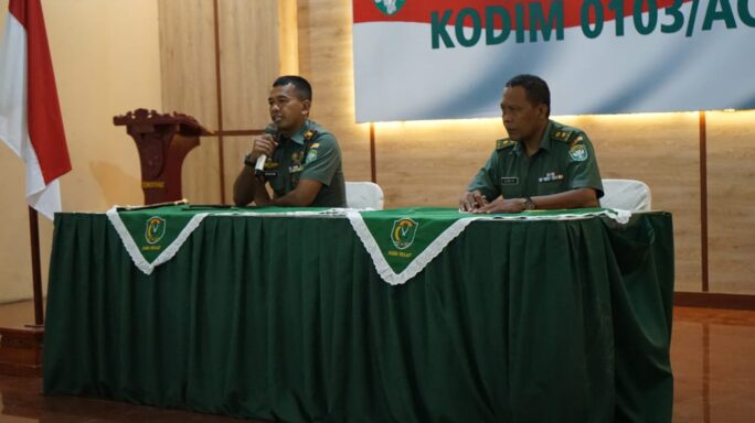 Beri Jam Komandan, Pesan Dandim 0103/Aceh Utara Jadilah Prajurit Yang Selalu Pandai Bersyukur