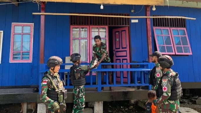 Satgas Pam Obvitnas PT. Freeport Indonesia Yonif 116/Garda Samudra Rutin Laksanakan Komsos