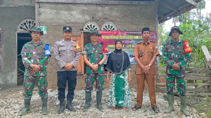 Kerjasama Yang Baik Antara Dansatgas TMMD Reguler Ke 120 Dengan Masyarakat Menjadi Kunci Utama Percepatan RTLH