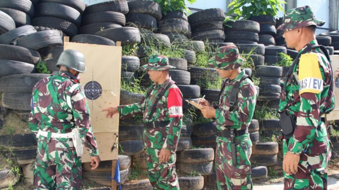 Kodim 0108/Agara Gelar Latihan Menembak Pistol Semester 1.