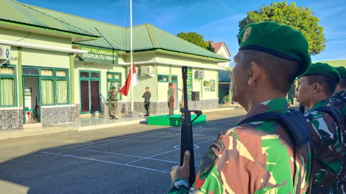 Tegas Dan Lugas, Kasdim 0105/Abar Bacakan Amanat Pangdam IM Pada Saat Upacara Bendera Merah Putih 17 – an