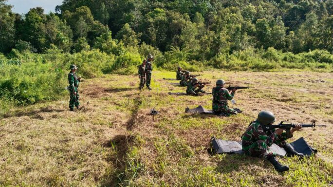 Kodim 0116/Nagan Raya Gelar Pelaksanaaan Menembak Senjata Ringan Triwulan II Tahun 2024