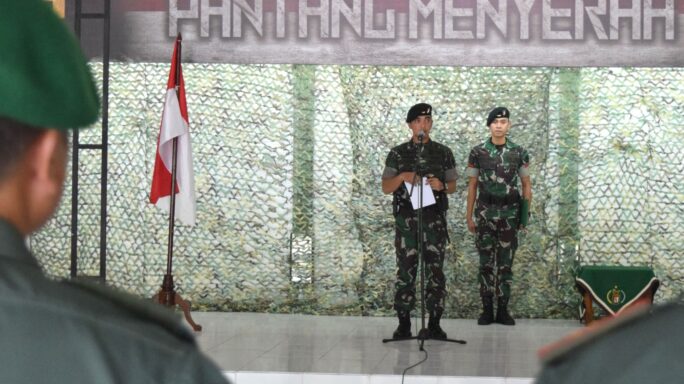 Danyonif 113/JS Pimpin Acara Serah Terima Jabatan Komandan Kompi dan Korps Rapot Personel Pindah Satuan.