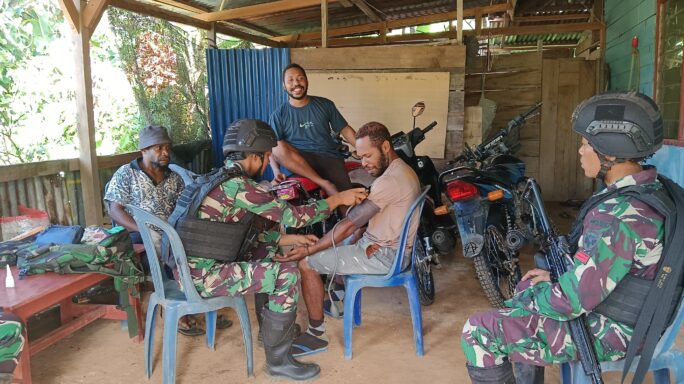 Satgas Pamtas Statis RI-PNG Yonif 111/KB Jadikan Binter Sebagai Pendukung Tugas Pokok