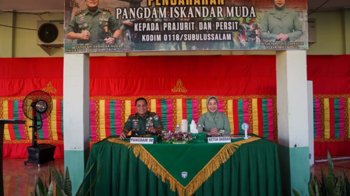 Kunjungan Kerja Pangdam IM dan rombongan ke Kodim 0118/Subulussalam