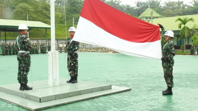 Kodim 0117/Aceh Tamiang Gelar Upacara Bendera Hari Senin
