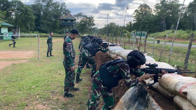 Antisipasi Bangsit Satgas Pamtas Statis RI-PNG Yonif 111/KB Perkuat Pos Keamana Di Perbatasan.