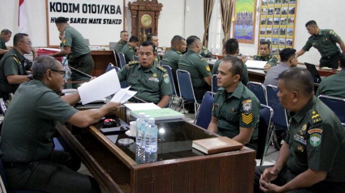Kodim 0101/Kota Banda Aceh Terima Kunjungan Tim Audit Itdam Iskandar Muda.