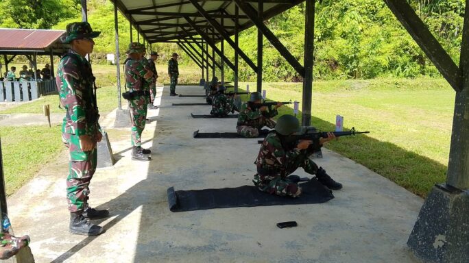Asah Kemampuan Menembak Prajurit, Kodim 0115/Simeulue Gelar Latbakjatri Semester I Tahun 2024