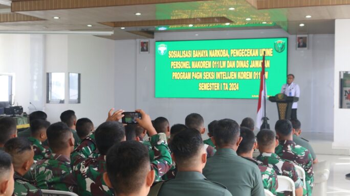 Cara Berantas Narkoba, Danrem Lilawangsa: TNI Bersama Masyarakat Peduli, Perangi itu