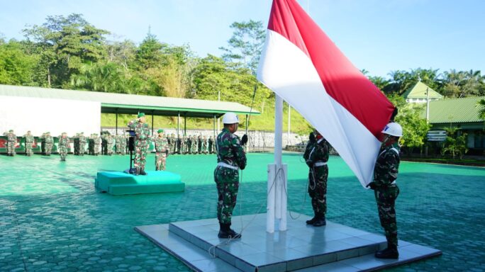 Kodim 0117/Aceh Tamiang Laksanakan Upacara Bendera 17-An