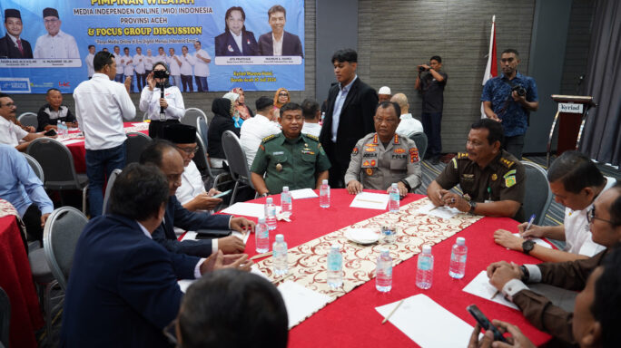 Mewakili Pangdam IM, Kapendam IM Hadiri Acara Pelantikan Pimpinan Wilayah Media Independen Online (Mio) Indonesia Provinsi Aceh