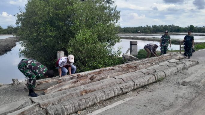 Respon Cepat Pangdam IM Tangani Jembatan Rusak di Aceh Utara